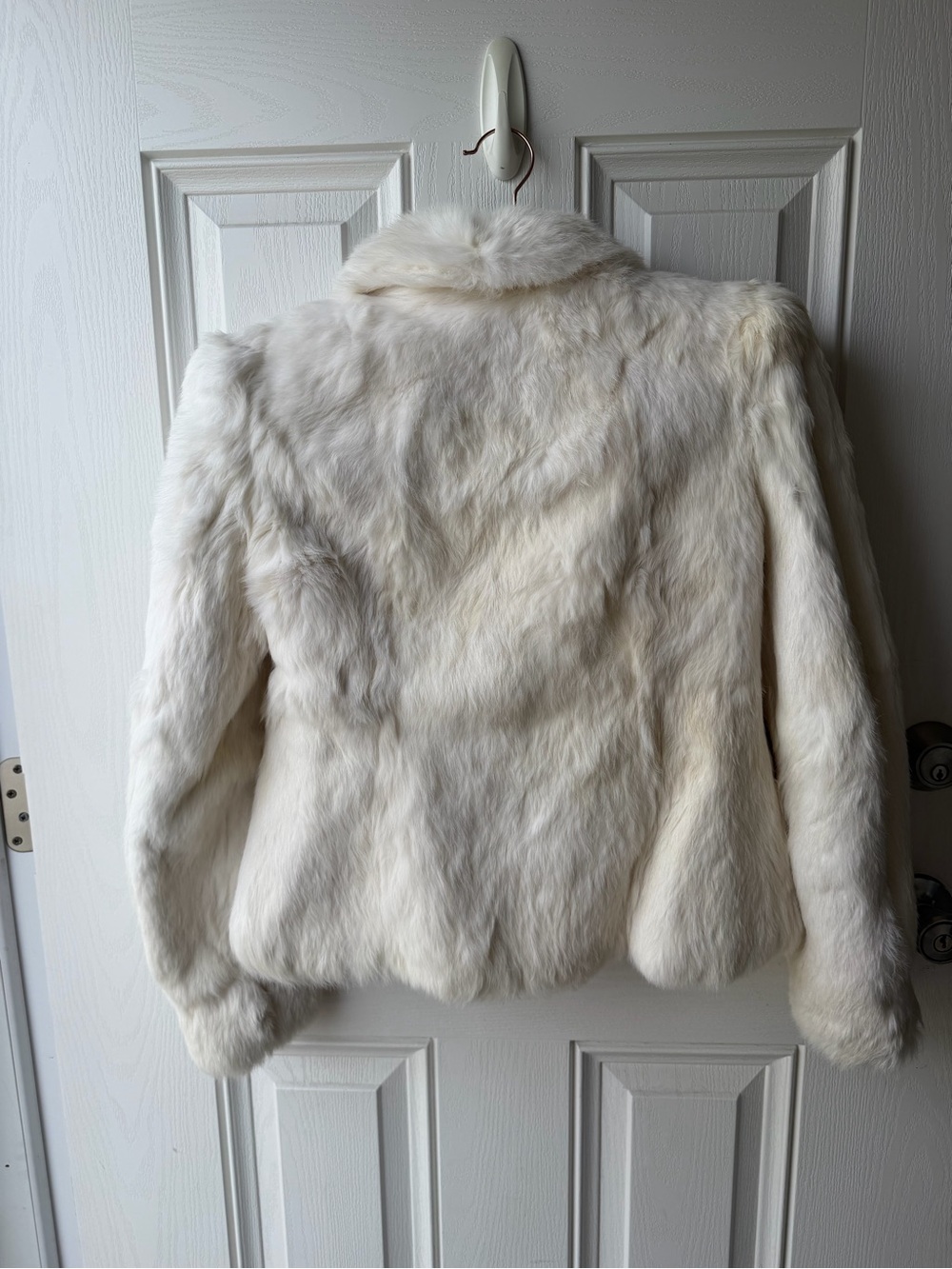 Women's Fur Jacket - Cream - Picture 3 of 8